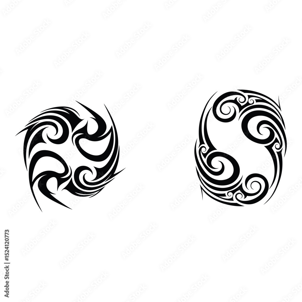 Stylish Swirl Motifs for Artistic Expression Stylish Swirl Motifs for Artistic Expression