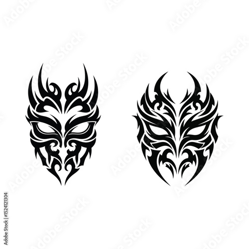Stylish Mask Motifs for Artistic Expression