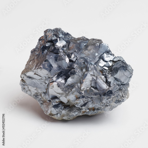 Natural zinc mineral specimen on clean white background..
