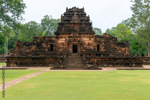 Tourists exploring ancient temples and ruins in a historical site