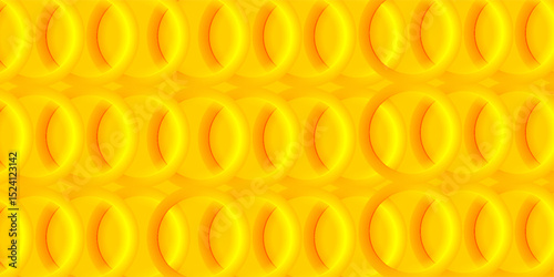 yellow abstract vector background featuring overlapping translucent rings, creating a vibrant and modern geometric pattern with depth and movement. modern