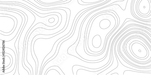Topographic map background geographic line map with elevation assignments. Modern design with White background with topographic wavy pattern design. paper texture Imitation of a geographical map.