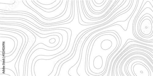 Topographic map background geographic line map with elevation assignments. Modern design with White background with topographic wavy pattern design. paper texture Imitation of a geographical map.