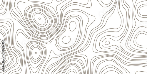 Topographic map background geographic line map with elevation assignments. Modern design with White background with topographic wavy pattern design. paper texture Imitation of a geographical map.