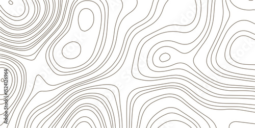 Topographic map background geographic line map with elevation assignments. Modern design with White background with topographic wavy pattern design. paper texture Imitation of a geographical map.