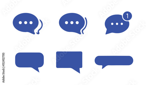 chat message icon set, Talk bubble icon collection. Chat speech bubble, Social media message. Vector illustration eps 10