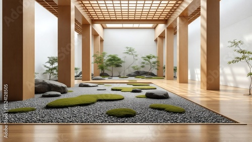 Serene Zen Garden Design Tranquil Indoor Japanese Garden Landscape