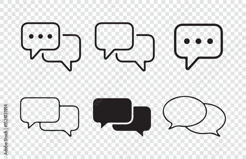 Chat message icons - talk message Bubble chat icon. web vector icon collection set. vector illustration eps 10