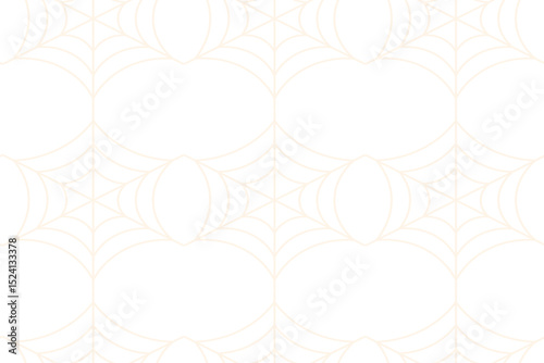 Seamless vector Halloween pattern with orange spiderwebs on white isolated transparent background Repeating spooky vector design perfect for wrapping paper fabric textiles wallpapers and party decor.
