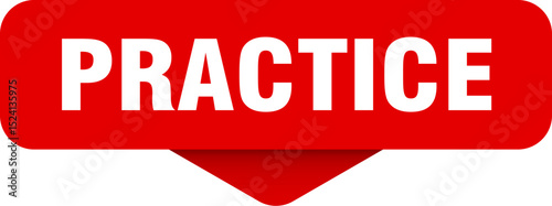 practice sticker. practice sign on transparent background