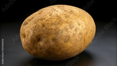 Fresh organic potatoes on a black background, showcasing their healthy, raw, and natural essence