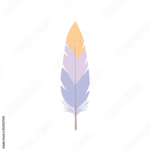 Pastel feather design element 381