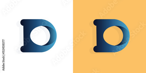 unique and modern letter D logo