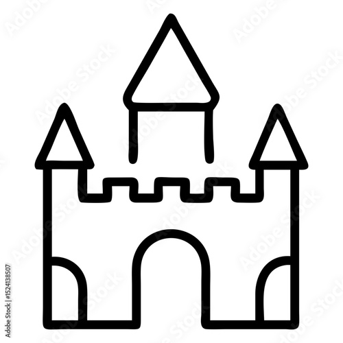 Castle icon .Medieval castle 