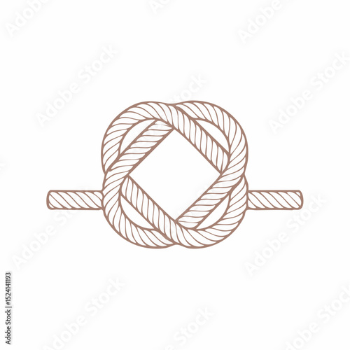 Intricate Rope Knot Illustration Nautical Design Element