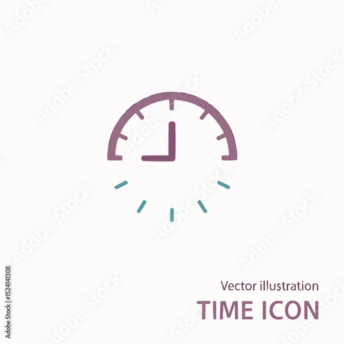 Vector drawn clock icon.