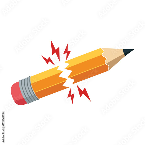 Broken pencil stress overload creative block writer's block