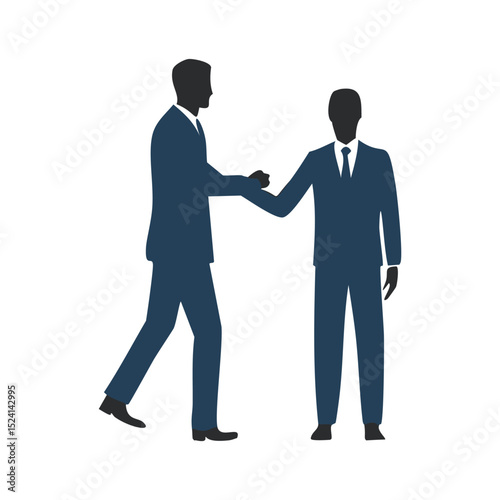 Businessmen shaking hands agreement partnership deal