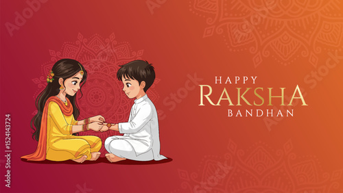 Raksha bandhan festival greeting card India. editable abstract vector illustration design. Happy Raksha Bandhan with nice Decorative Rakhi for Raksha Bandhan.