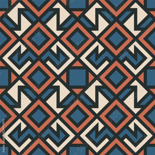 Geometric Ethnic Seamless Ornament Illustration Art Decoration Pattern