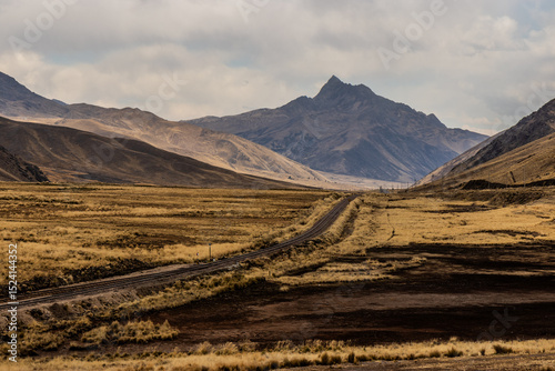 Puno - Cusco railway in the La Raya pass, Peru