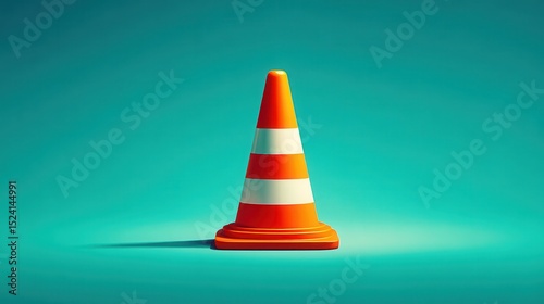 Safety Cone Essential Traffic Control and Warning Device photo