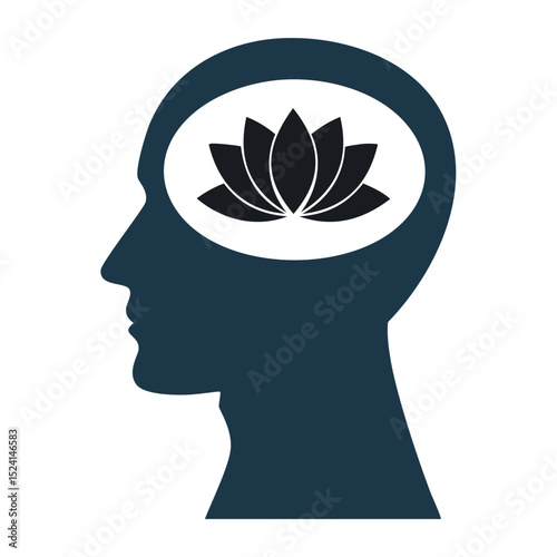 Mindful meditation lotus flower inner peace tranquility
