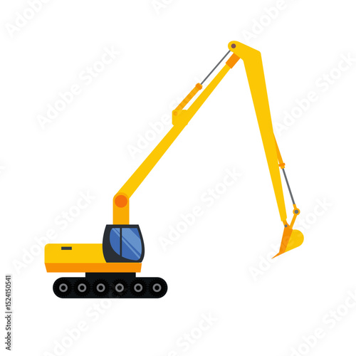 Excavator flat icon, flat icon, icons, single icon, 