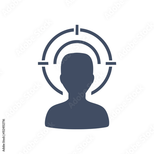 Targeting specific customer profile icon graphic