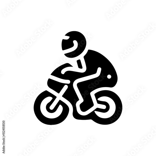 Vector Illustration of Motorcycle Racer