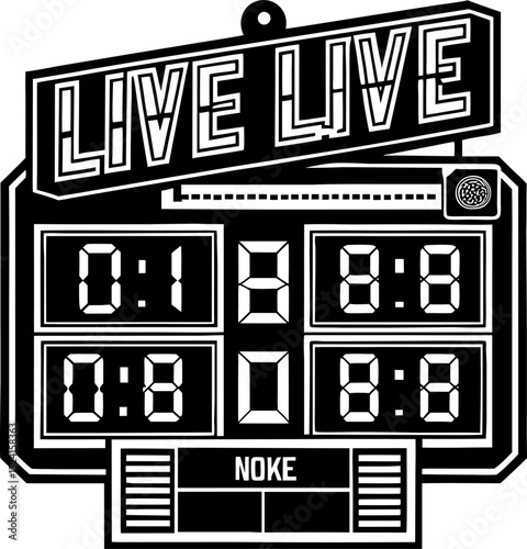 Live Scoreboard Digital Display Design for Events and Games