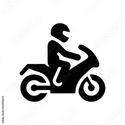 Vector Illustration of Motorcycle Racer