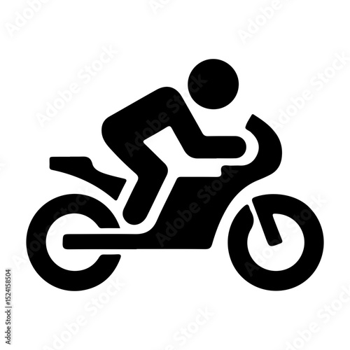 Vector Illustration of Motorcycle Racer