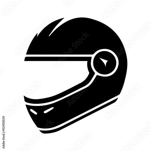 Vector Illustration of Motorcycle Helmet