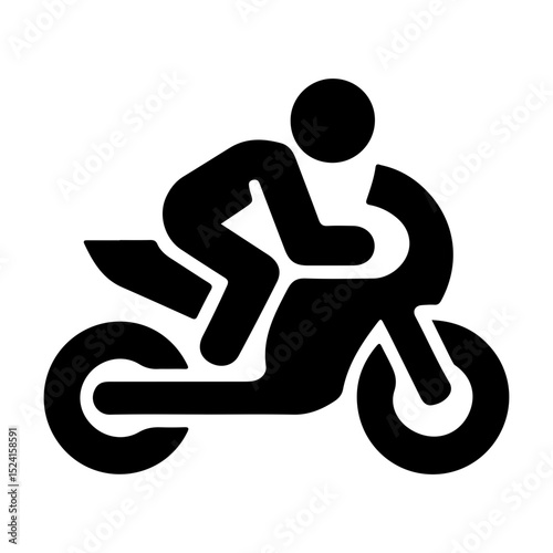 Vector Illustration of Motorcycle Racer