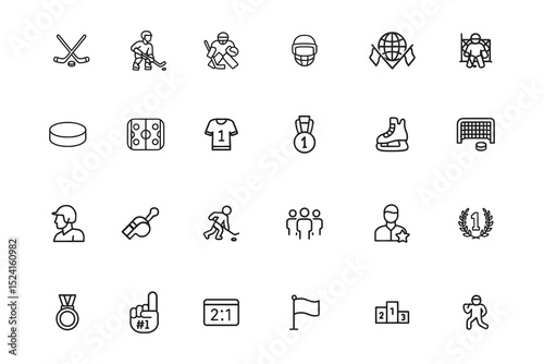 Sports and fitness icons vector illustrations for athletic activities, exercise, and wellness design
