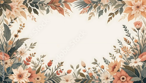 Colorful seamless floral pattern with tropical flowers and leaves, ideal for textile, wallpaper, packaging, and surface design.