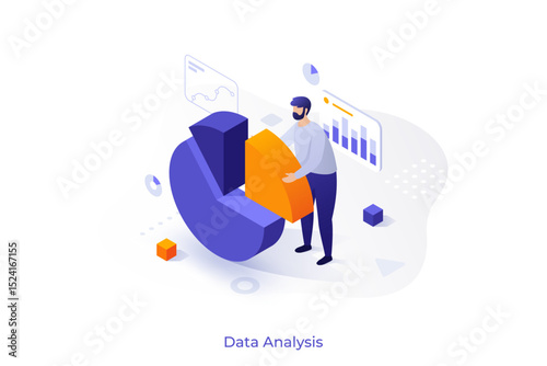 Business Isometric Vector Illustration With Characters