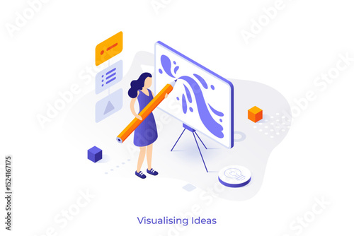 Business Isometric Vector Illustration With Characters
