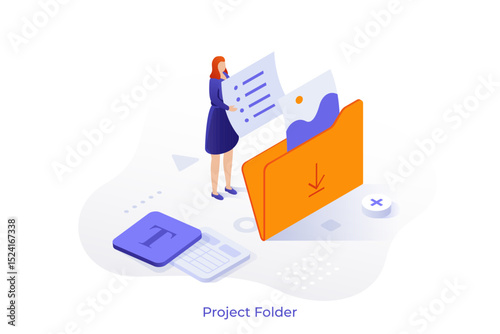 Business Isometric Vector Illustration With Characters