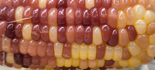 Purple and yellow corn seeds for background