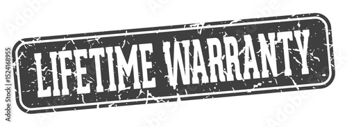lifetime warranty rectangular sign. lifetime warranty stamp