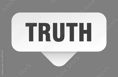 truth sticker. truth sign isolated on gray background