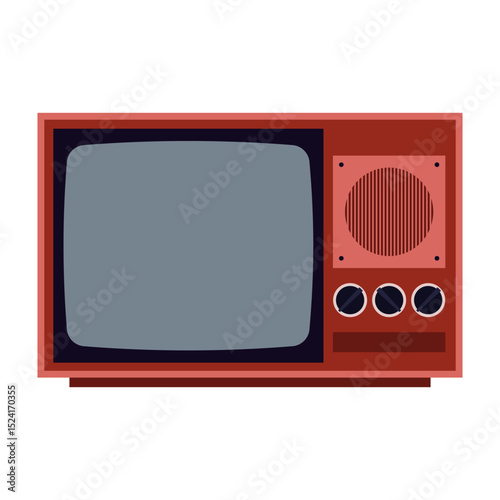 Old media, television and communication technology icons set