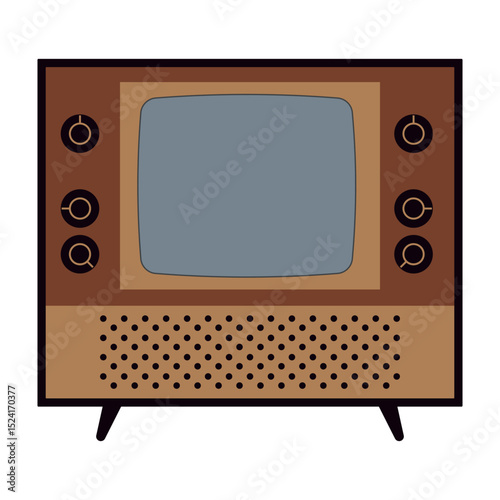 Old media, television and communication technology icons set