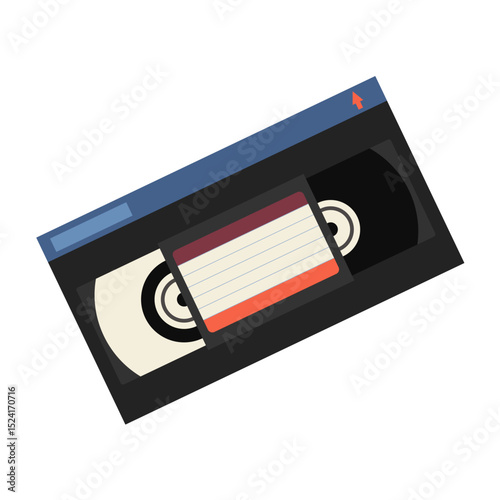 Retro technology and media icons including radios, tapes, and computers