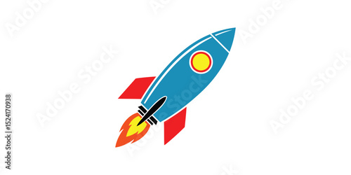 Rocket icon vector illustration Perfect for Startup & Innovation Projects