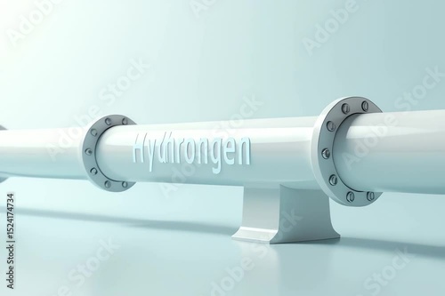 white metal pipe word written set blue background rendering giving