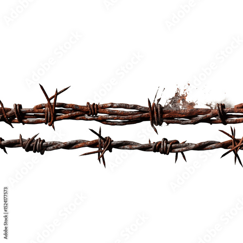 Rusty barbed wire rough texture high detail