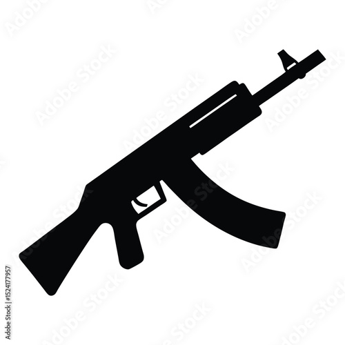 vector illustration of a gun